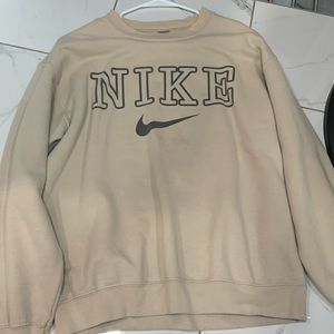 Sand colored nike crew neck